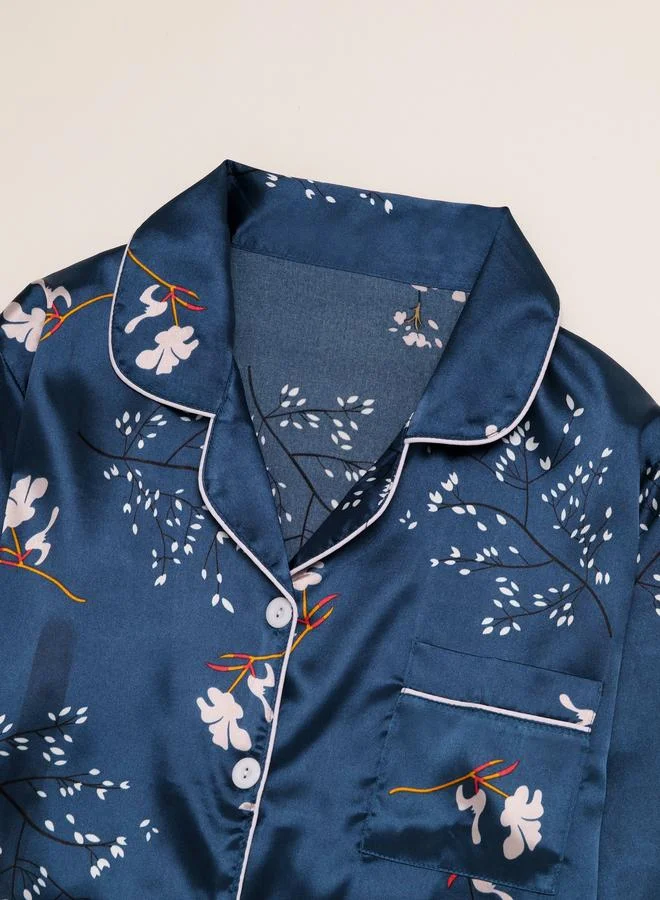 Take Two  Women Graphic Print Long Sleeve Shirt and Pyjama Set for Women | Best Price UAE